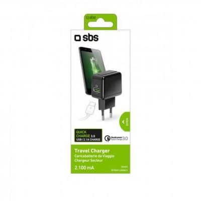SBS Ladowarka Sieciowa 2.1 A 1xUSB