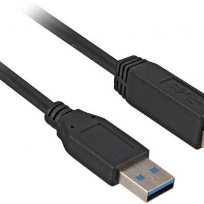 Sharkoon 3m, USB3.0-A/USB3.0-B kabel USB 3.2 Gen 1 (3.1 Gen 1) USB A USB B Czarny