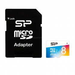 Silicon Power MicroSD 8GB UHS-1 Class 10 + Adapter SD (SP008GBSTHBU1V20SP)