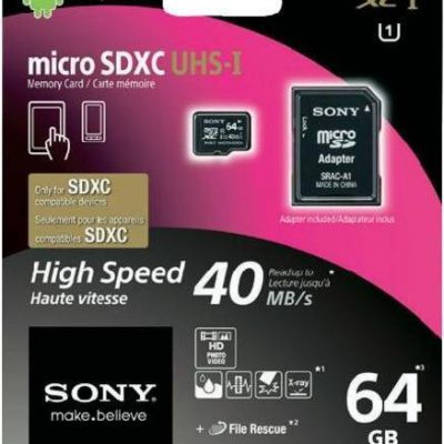 Sony MicroSDXC Class 10 64GB (SR64UXA)