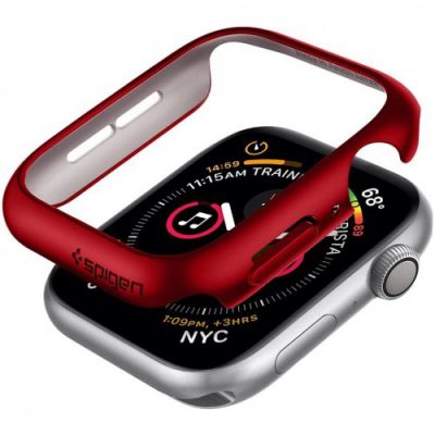Spigen Etui Thin Fit Apple Watch 5/4 - 44mm, czerwone 8809710750043