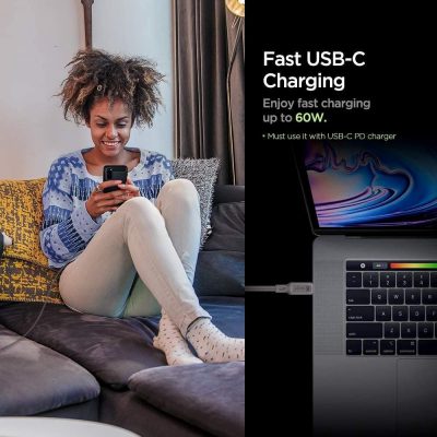 Spigen Kabel Spigen C11c1 Typ-C 150cm Gunmetal