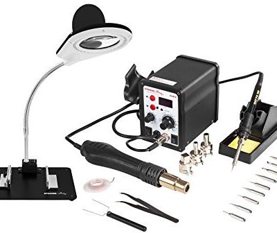 Stamos Soldering stamos Soldering stanowisko do lutowania S-LS-4 funkcja 2in1 dostawy lutowania/entloeten w zestawie stojak do lutownicy, tłok na gorące powietrze, części zamienne 6103