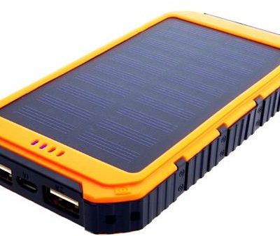 Sunen Sunen Power Bank 6000mAh z panelem solarnym 0.8W pomarańczowy (S6000Y)