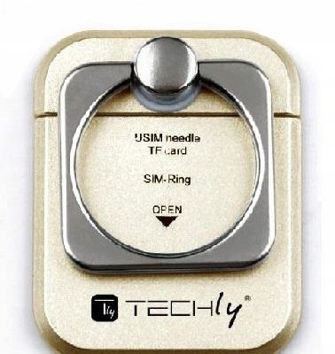 Techly Uchwyt do smartphone Ring Holder Gold I-sma