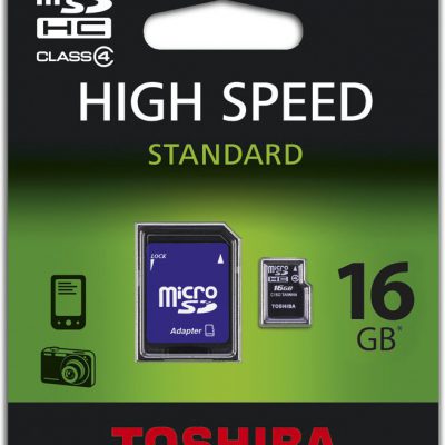 Toshiba Micro SDHC Class 4 (+ adapter) 16GB (SD-C16GJ(BL5A)