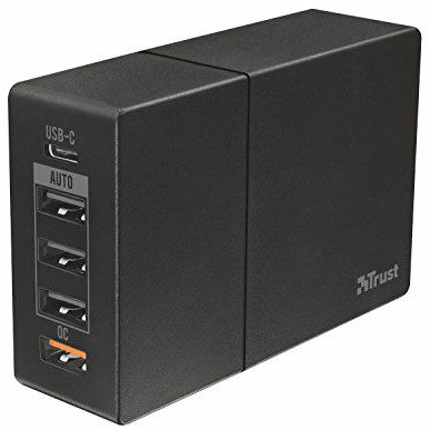 Trust 22502 Urban niezwykle szybkie uniwersalny-ładowarka z 5 portami USB, 52 W Czarny 22502