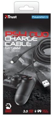 Trust Podwójny kabel USB GXT 222 do konsoli PS4 KUP ten produkt 8% TANIEJ Dotyczy zamówień powyżej 500 zł PS4