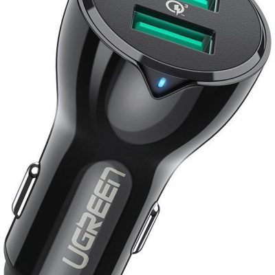 UGREEN Ładowarka samochodowa UGREEN QC 3.0 36W 2x USB (czarna)