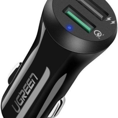 Ugreen Ugreen ładowarka samochodowa Quick Charge 3.0 2x USB 30W 3A czarny (40309) 40309-ugreen