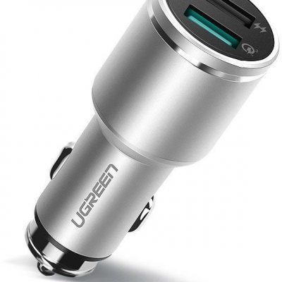 Ugreen Ugreen ładowarka samochodowa Quick Charge 3.0 2x USB 30W 3A szary (50593) 50593-ugreen