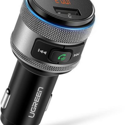 Ugreen Ugreen ładowarka samochodowa Quick Charge 3.0 2x USB transmiter FM Bluetooth czarno-szary (60283) 60283-ugreen