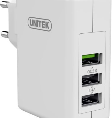 Unitek Ładowarka 3x USB 2.4A + QC2.0 FAST Y-P537A