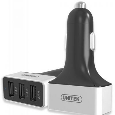 Unitek Ładowarka samochodowa SMART 3x USB 2.4A Y-P539C
