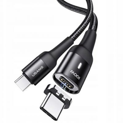 USAMS Kabel Magnetyczny Usb-c/typ C Pd 100W 1,5M