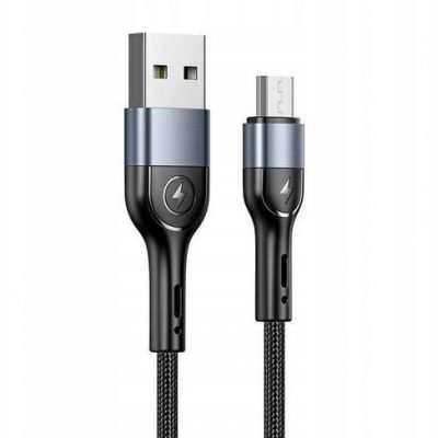 USAMS Kabel Pleciony Micro Usb U55 2A 1M Czarny