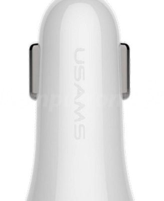 Usams USAMS Car Charger 1x USB 1.2A Trumpet biały (CC36GC02)