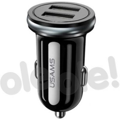 Usams USAMS Car Charger 2x USB 2.4A czarny CC50GC01