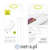 USAMS usams Ładowarka sieciowa 1xUSB-C 3A + lightning Charging biała
