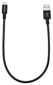 Verbatim Kabel Sync & Charge MicroUSB 30cm nerezová ocel 48866) Czarny