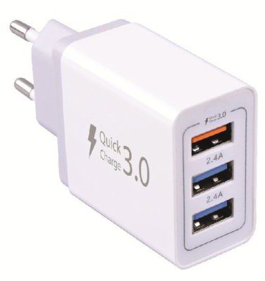 WG Ładowarka sieciowa 3xUSB 7.8A Biały 3-port USB Fast Travel Charger