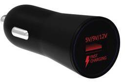 WG Zasilacz samochodowy 1xUSB QC 3.0 18W 7341) Czarny