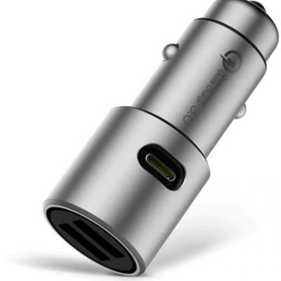 Xiaomi Ładowarka samochodowa Xiaomi Car Charger QC 3.0, 2xUSB, SREBRNA 6970244520302