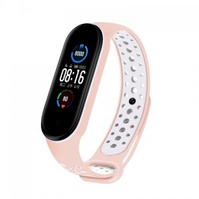 Xiaomi Opaska Xiaomi Mi Band 5 Dots różowo-biały wristband_20210401143403