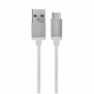 Xqisit Kabel Sznurkowy antysplątaniowy USB-C Typu C 180cm BIAŁY TWORZYWO SZTUCZNE 40661
