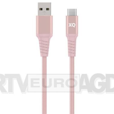 Xqisit kabel USB-C USB-A 2m różowy
