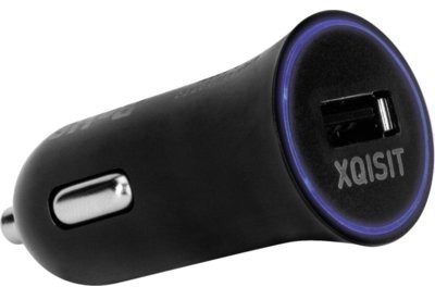 Xqisit Ładowarka samochodowa Car Charger 1xUSB/2,4A Czarny