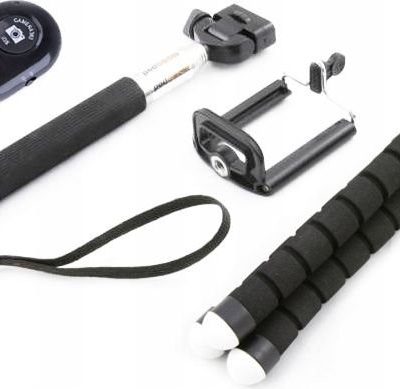 XREC Selfie stick Zestaw Selfie 4w1 Statyw Elastyczny Pilot Monopod Uchwyt Na Telefon Smartfon