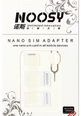 Zestaw adapterów do kart SIM + igła do szufladki telefonu - biały AD000000NSMSWHT00