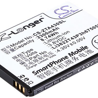 ZTE Blade Q Lux Li3822T43P3h675053 2300mAh 8.74Wh Li-Ion 3.8V Cameron Sino) CS-ZTA430SL